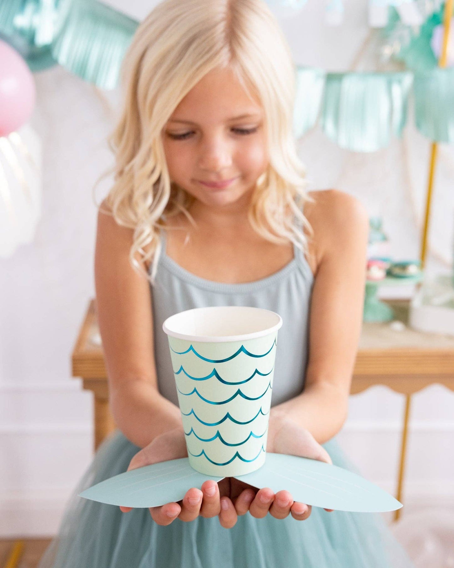 Under the Sea Mermaid Tail Paper Party Cups