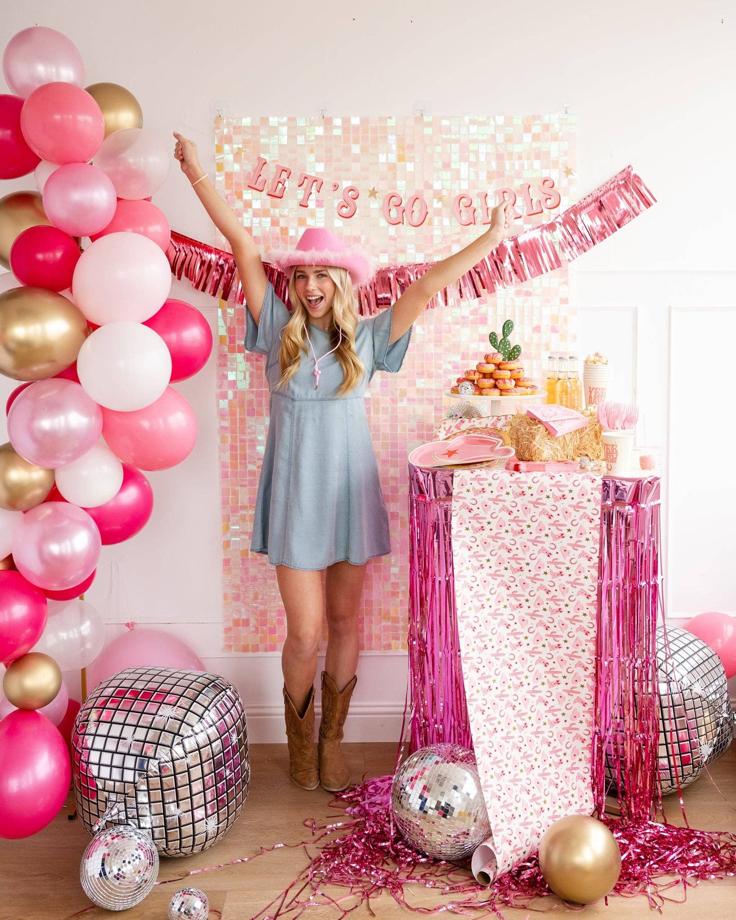 Let’s Go Girls Pattern Paper Table Runner