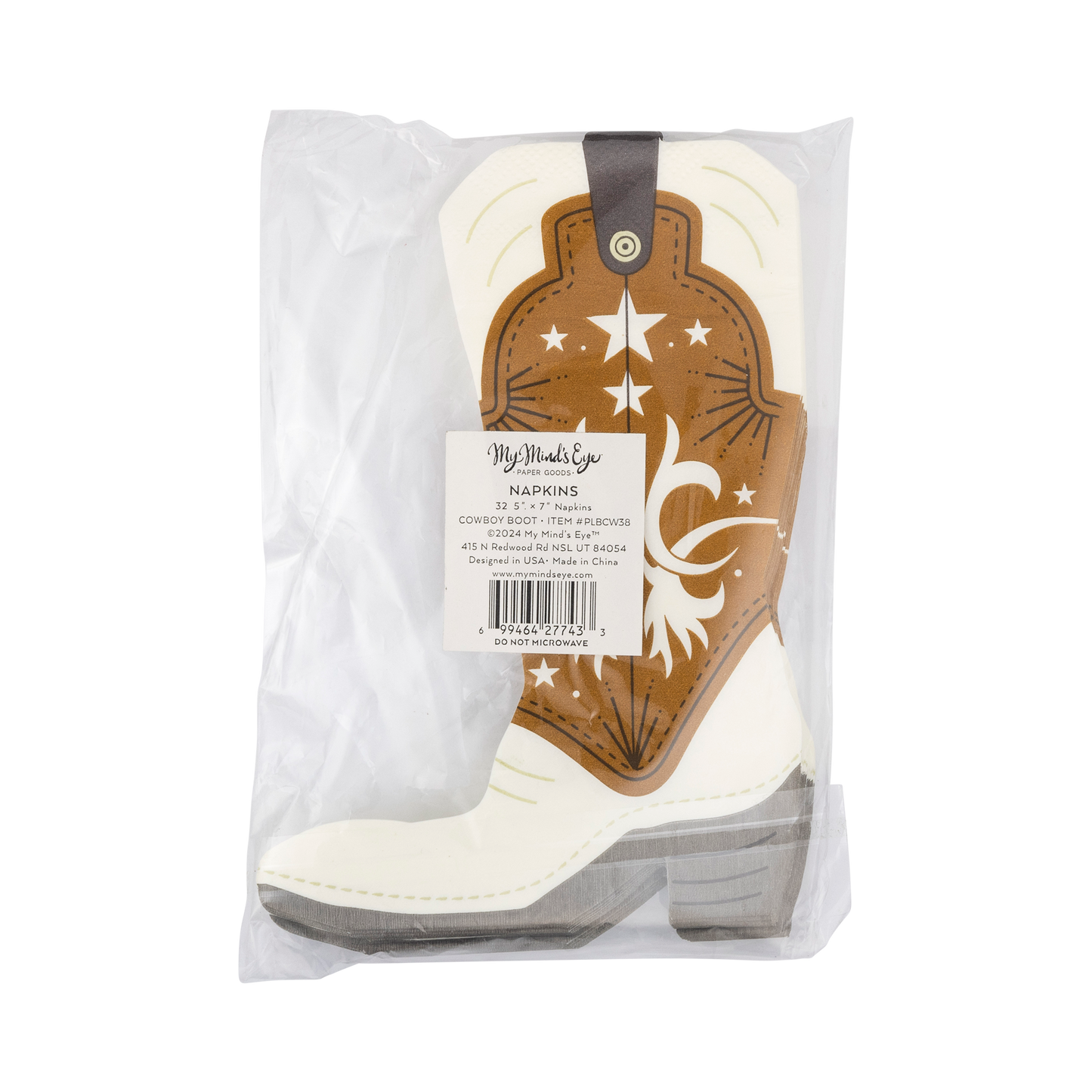 Howdy Cowboy Boot Shaped Guest Napkin