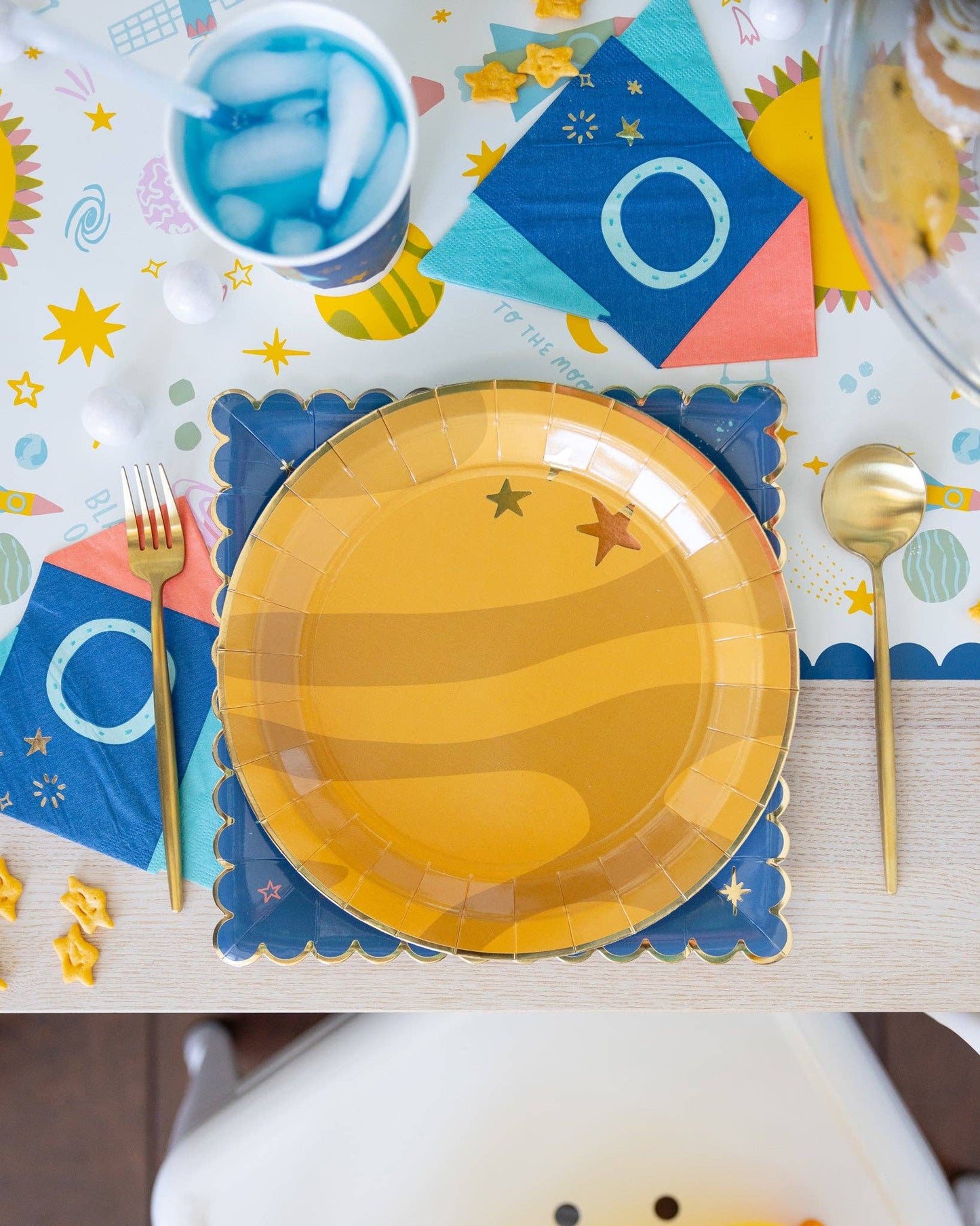 Space Pattern Square Plate