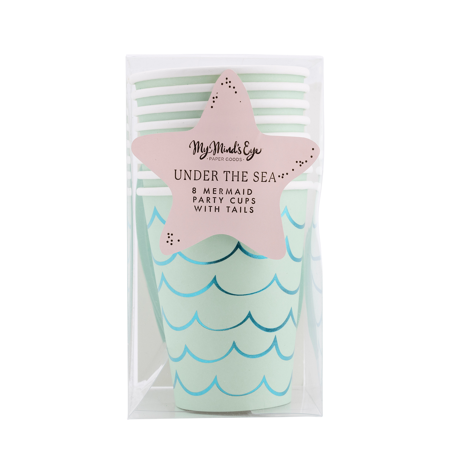 Under the Sea Mermaid Tail Paper Party Cups