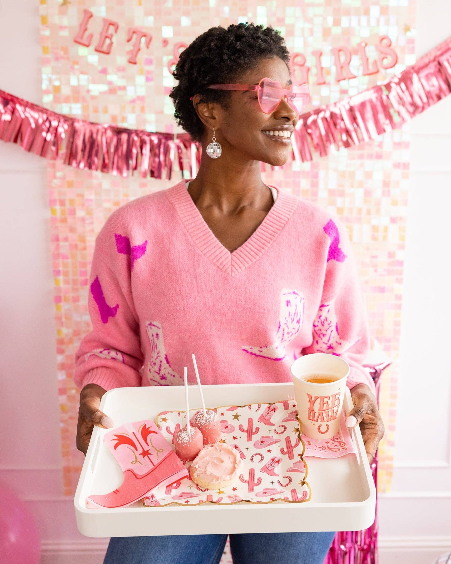 Let’s Go Girls Pattern Paper Plate