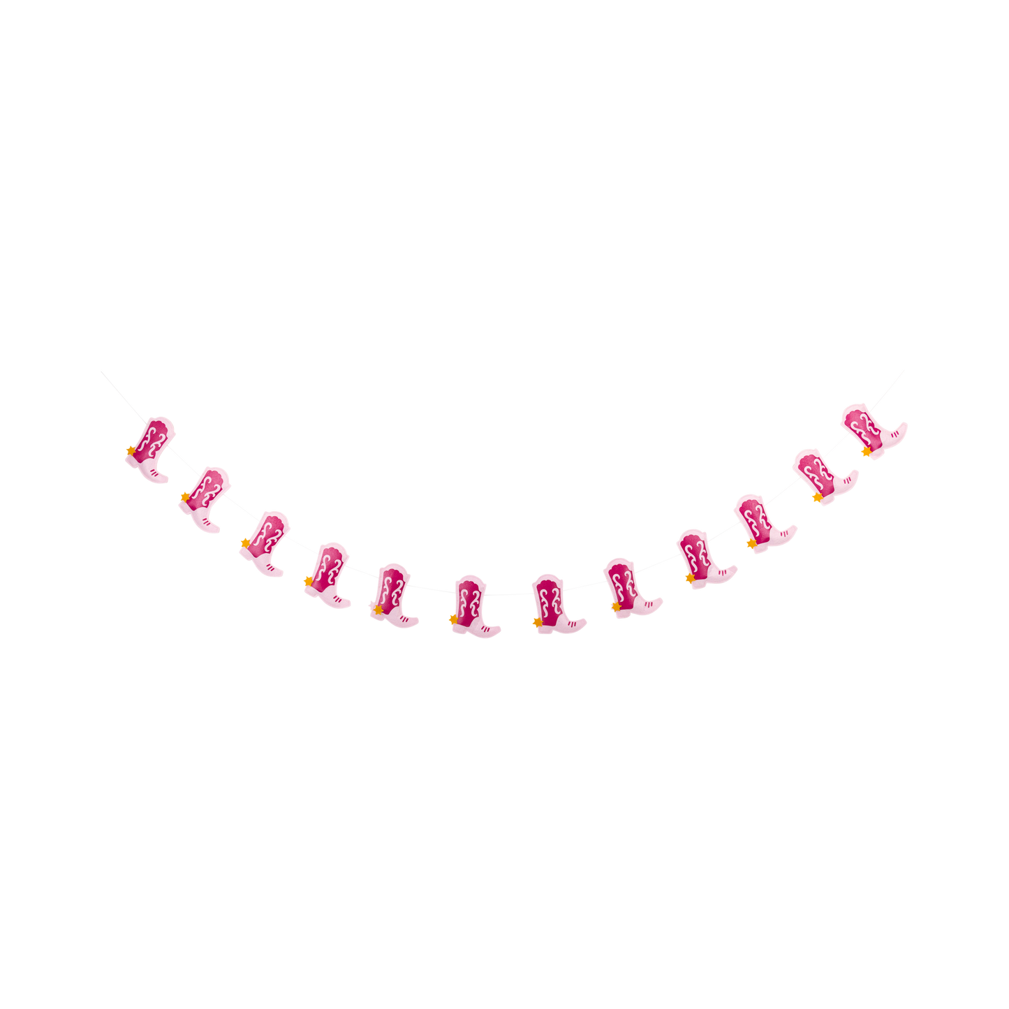 Let's Go Girls Cowgirl Happy Birthday Puffy Felt Banner