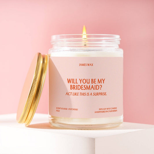 "Will You Be My Bridesmaid?" Candle