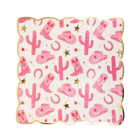 Let’s Go Girls Pattern Paper Plate
