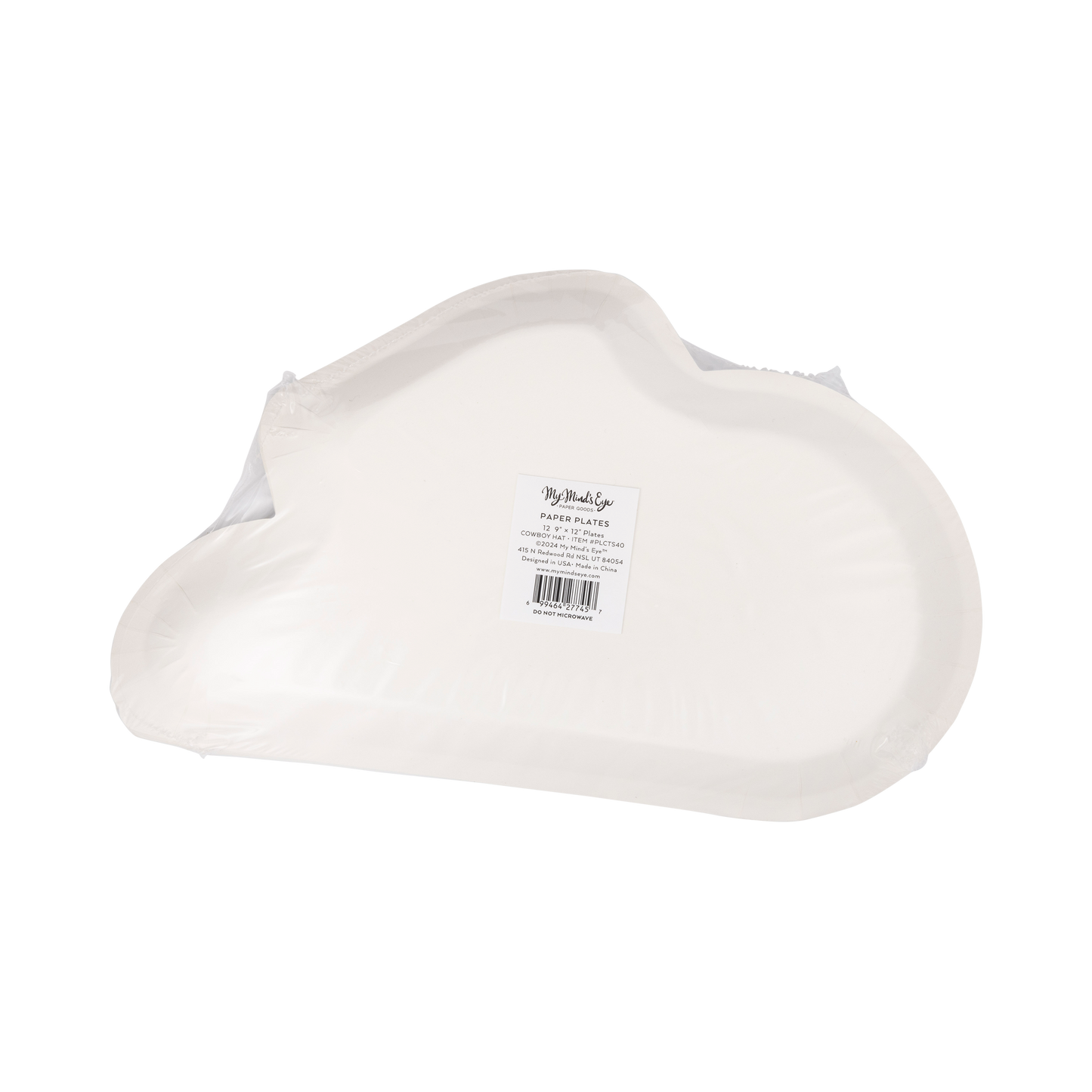 Howdy Cowboy Tan Hat Shaped Plate
