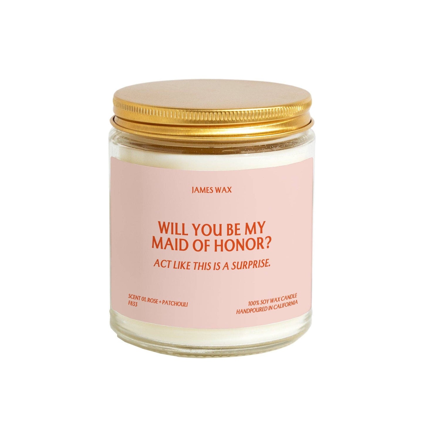 "Will You Be My Maid Of Honor?" Candle