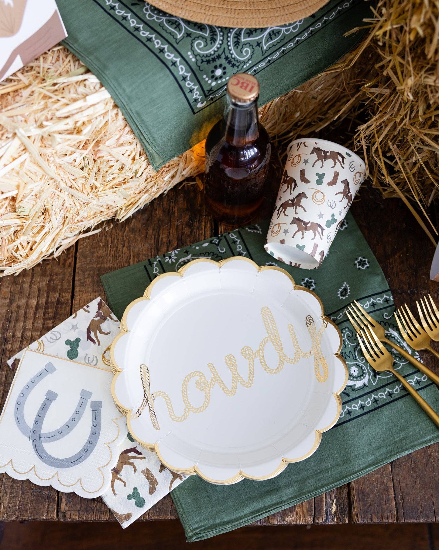 Howdy Scatter Paper Dinner Napkin