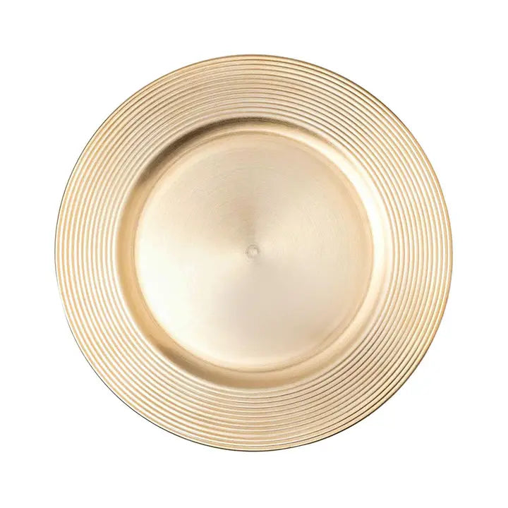 Gold Rimmed Charger Plate 13"