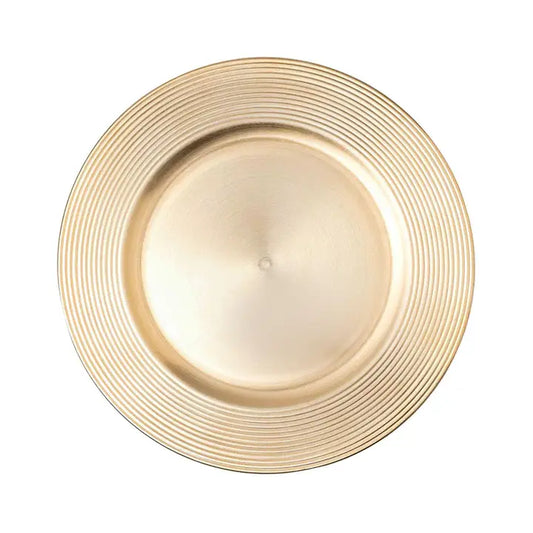 Gold Rimmed Charger Plate 13"