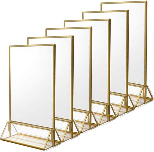 Gold Signage/Picture Holders- Set of 5