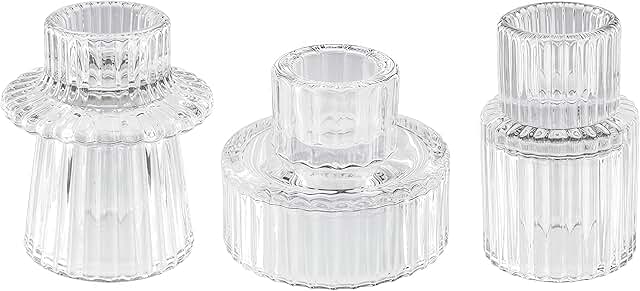 Ribbed Bud Vases- Set of 3