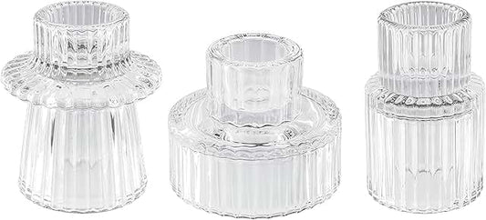 Ribbed Bud Vases- Set of 3