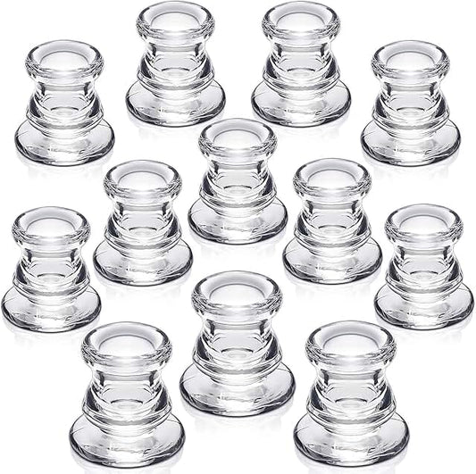 Clear Taper Candle Holder