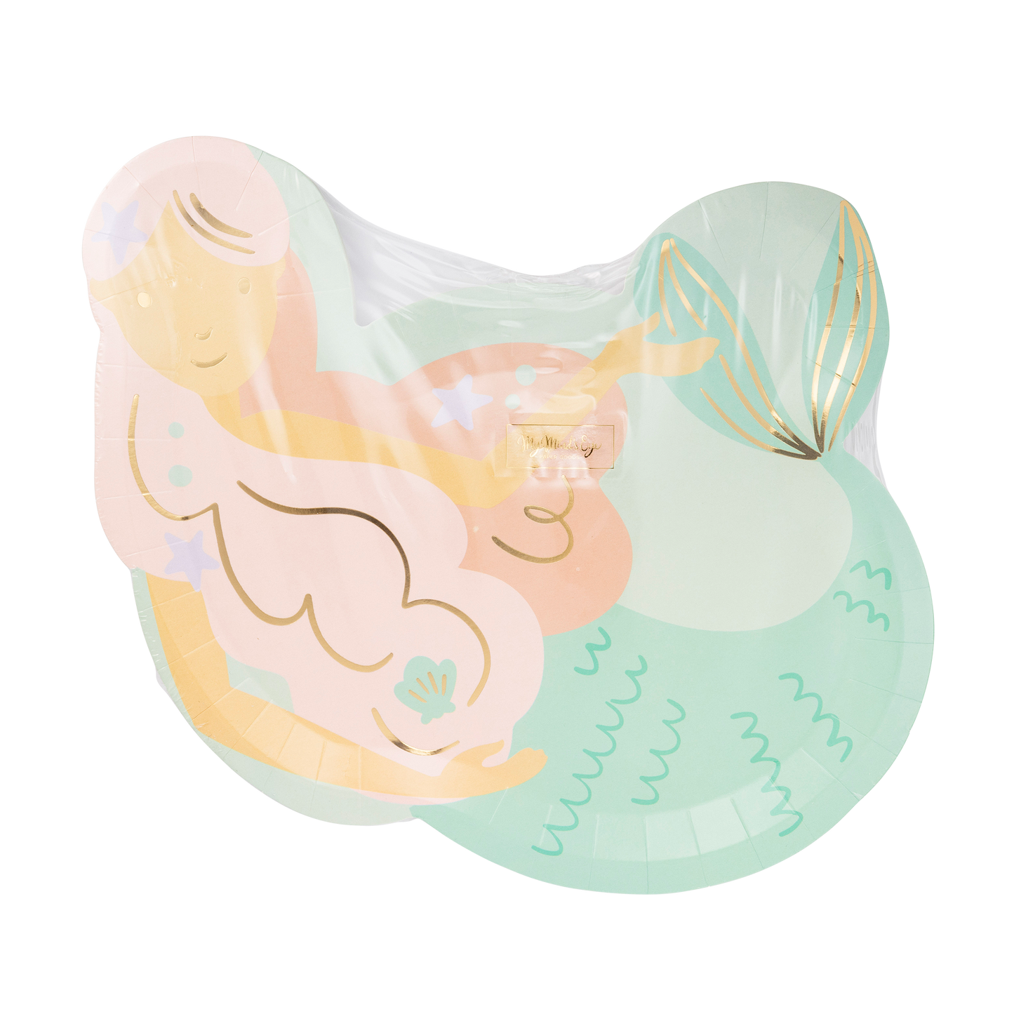 Under the Sea Mermaid Shaped Paper Plate