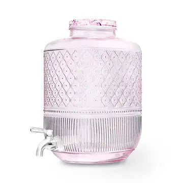Pink Glass Drink Dispenser
