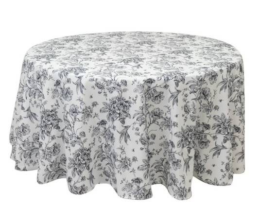 Round Chinoiserie Table Linens