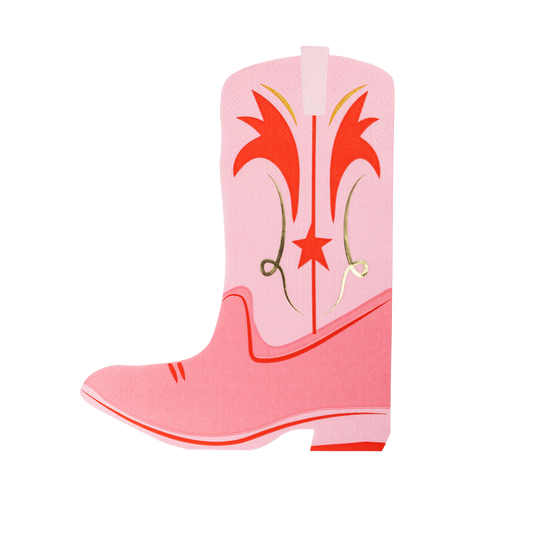 Let’s Go Girls Boot Shaped Paper Dinner Napkin