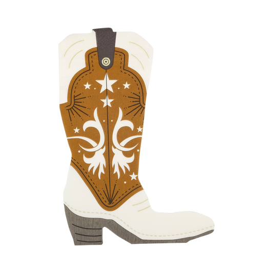 Howdy Cowboy Boot Shaped Guest Napkin